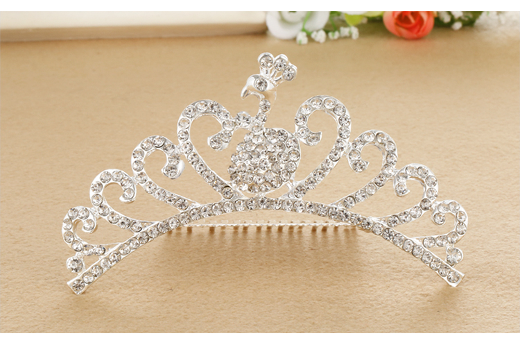 Mũ bảo hiểm trẻ em vương miện headband Công chúa xinh đẹp Cô gái tóc Comb Hàn Quốc Little Girl Headband Hairpin Phụ kiện tóc cho bé kẹp càng cua dài