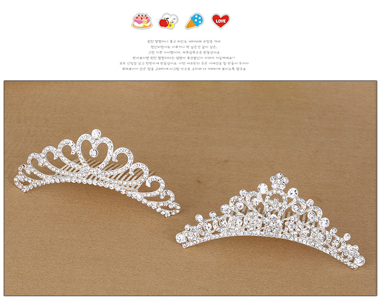 Mũ bảo hiểm trẻ em vương miện headband Công chúa xinh đẹp Cô gái tóc Comb Hàn Quốc Little Girl Headband Hairpin Phụ kiện tóc cho bé kẹp càng cua dài