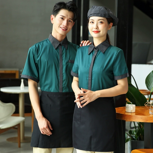 Кофейная летняя летняя одежда, чай с молоком для работы, короткий рукав