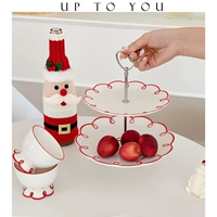 Sh 品 Новый год десерт конфеты диск керамика фруктовый диск домой камелия кофе свадьба свадьба высокая стоимость продвинутая