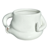 SH HAND -PAINTED CREATION CERAMICS MARK CUP DESIGNER PAN PAN MOLLY CUP MOK