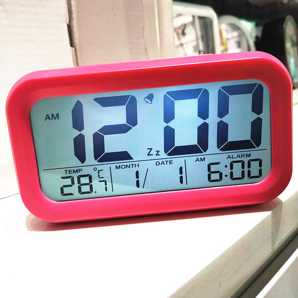 Large smart clock electronic alarm clock student desk clock with perpetual calendar temperature with induction luminous gift prize