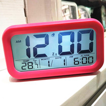 Large number clever bell electronic alarm clock student seat clock with perpetual calendar temperature with induction luminous gift prize