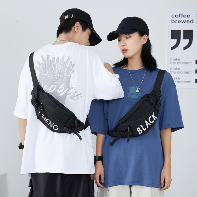 Skew Satchel Bag Male travel Black Purse Backpack Riding Sport Small Satchel Bag single shoulder bag Cross Pack Chest Bag Hanging Bag woman-Taobao