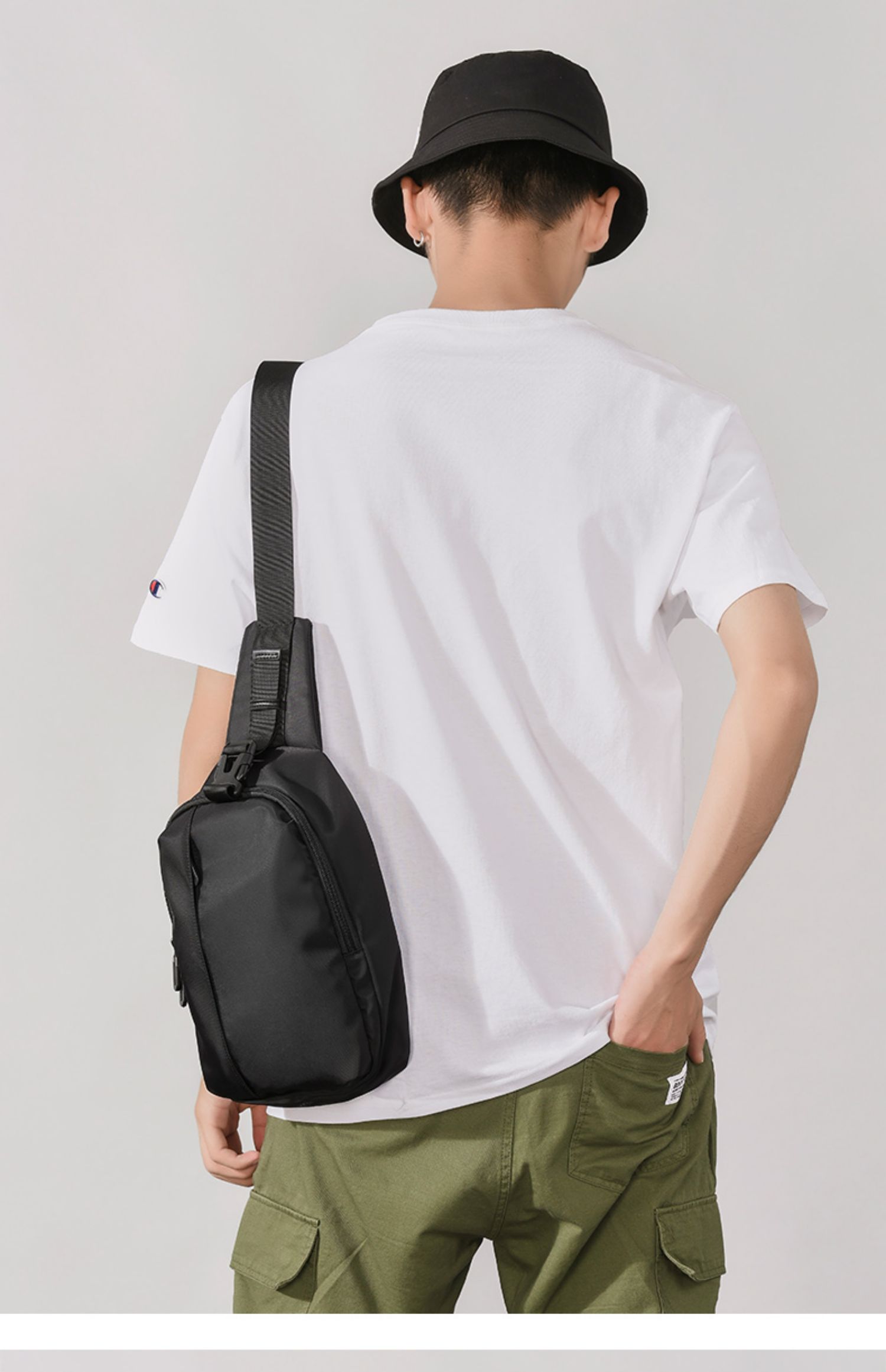 2019 túi ngực mới nam nylon vai Messenger Túi nam phiên bản Hàn Quốc của sinh viên thủy triều giản dị thời trang ngực nhỏ ba lô - Túi của con người túi xách lv