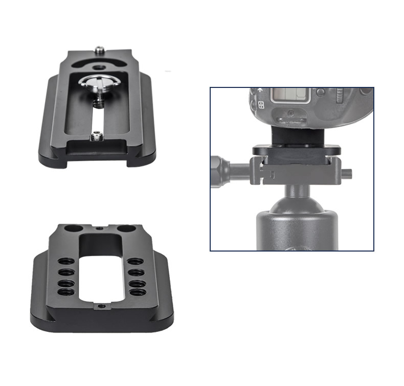 Fudebao tấm phát hành nhanh dọc loại L góc vuông thẳng đứng 90 ° Zhiyun ổn định chân máy mon mon thủy lực PTZ video dọc tải tấm chụp ảnh nhanh máy ảnh bảng dọc - Phụ kiện máy ảnh DSLR / đơn kính cường lực ipad
