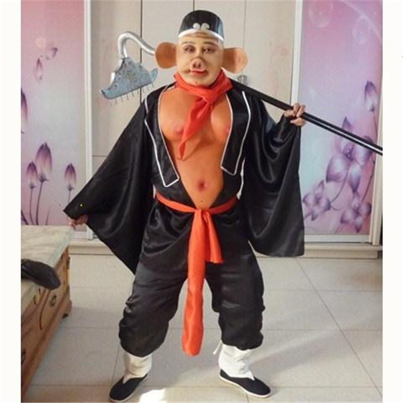 Zhu Bajie performance props Zhu Bajie clothes mask belly journey to the West full set of performance costumes