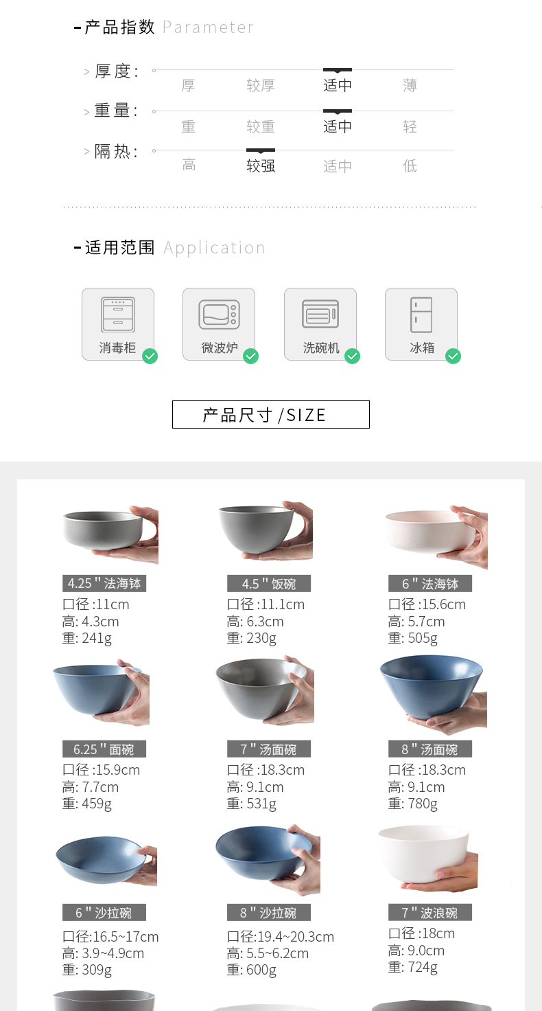 Ijarrl Yijia bát cơm tráng miệng pudding bát cơm bát đĩa lớn bát mì bát bát bát Ceylon - Đồ ăn tối đĩa tròn