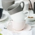 Yi Jia Bộ tách cà phê bằng gốm mờ châu Âu và bộ đĩa đơn ấm trà sữa bình cà phê bộ trà chiều đặt đảo Ceylon - Cà phê