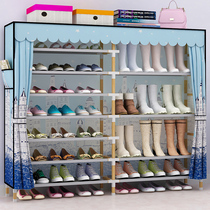 Shoe shelf simple multi-layer household door assembly shoe cabinet College student dormitory dormitory dust-saving space economy economy