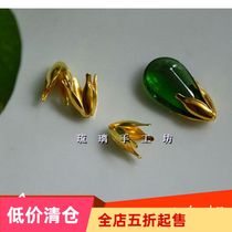  DIY jewelry accessories Handmade hairpin headdress material Metal sheet 15mm flower bud flower stand TP56