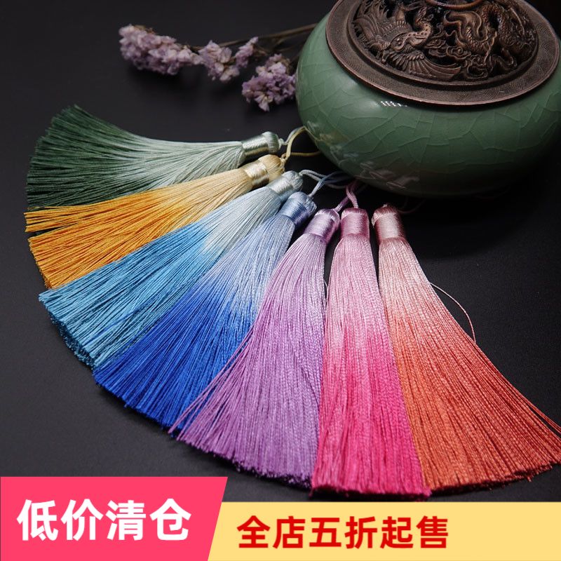 diy handmade jewelry accessories hairpin cheongsam placket material Chinese knot accessories gradient tassel tassels