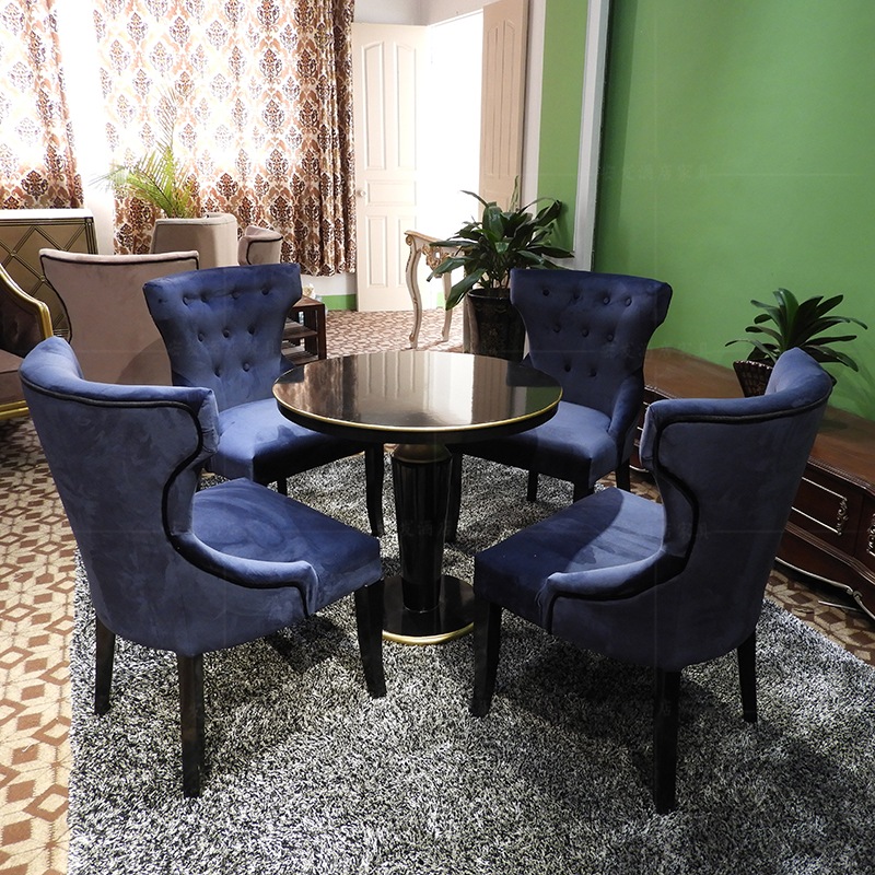 Sample house exhibition center negotiation table and chair combination simple light luxury club hotel model room beauty salon reception chair engineering furniture