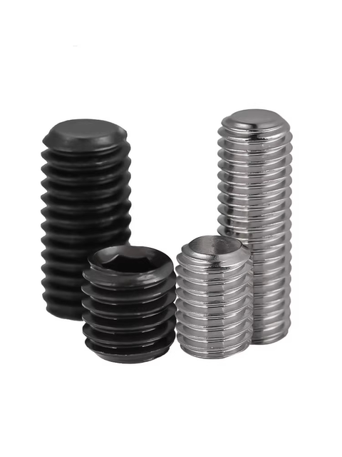 304 stainless steel flat-end tightening screw 12.9 grade hexagonal machine meter top screw M1.6M4M5M6M8M16