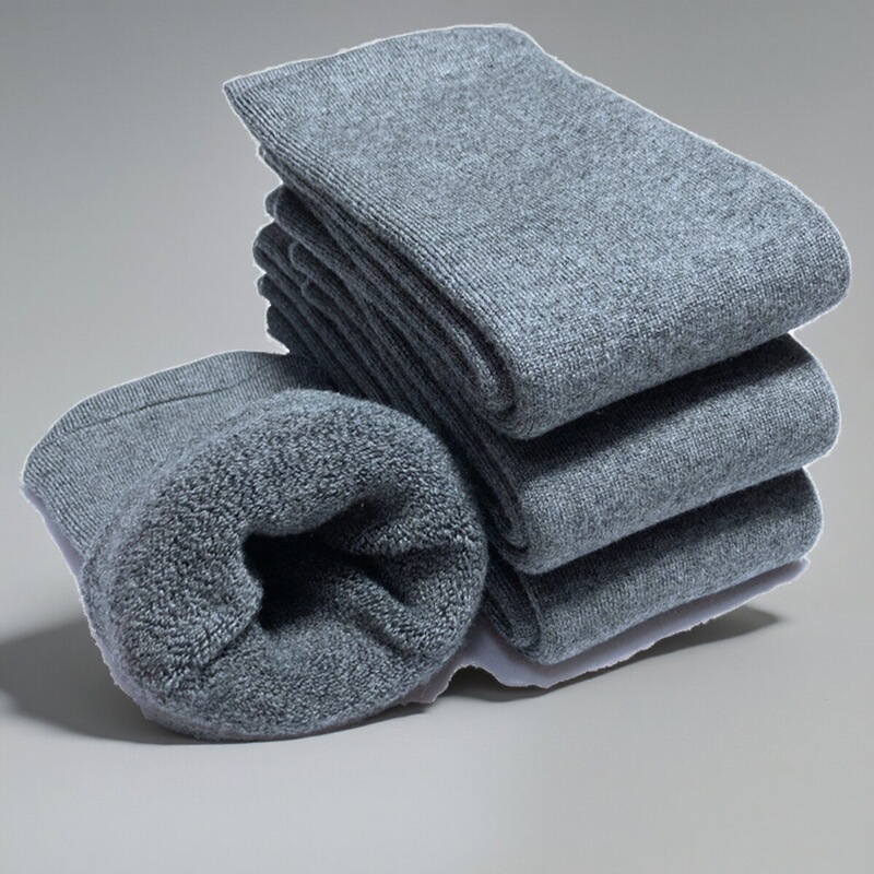 Kapok King Thigh Prosthetic Wool Socks Winter Warm Thick Terry Disability Socks for Large and Small Legs [Quantity Selectable]