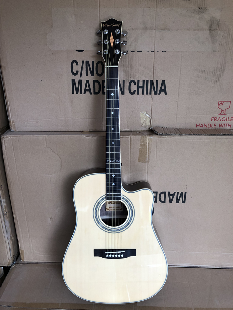 Windsong Series 41 Inch Spruce Rosewood Back and Side Cutout Acoustic Guitar