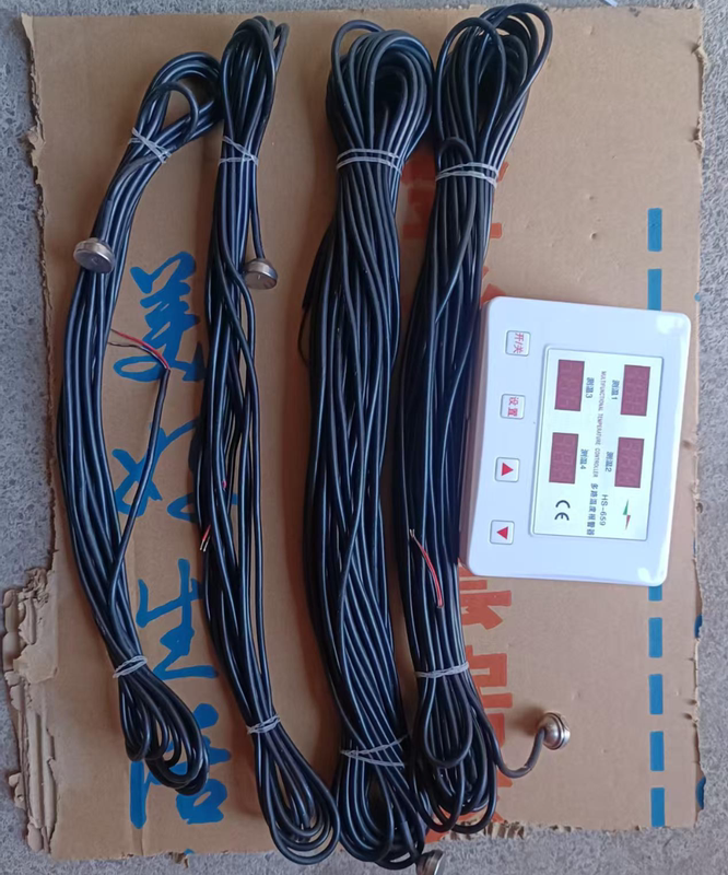24V Truck Hub Temperature Monitor Beilong Hs-659 Four-Channel Temperature Alarm Multi-Channel Temperature Monitoring Instrument