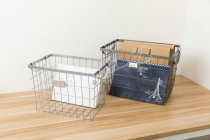 Harvest basket Exit European and American minimalist metal mesh Home containing finishing