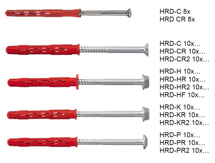 HILTI HILTI plastic nylon frame anchor bolt HRDH hexagonC countersunk