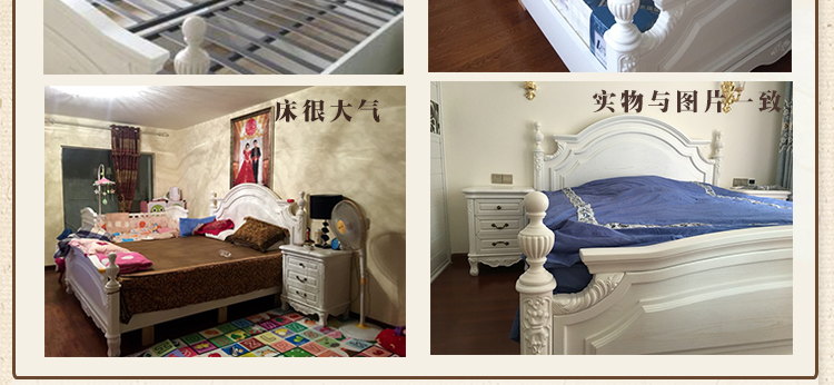 Phong cách châu Âu giường giường đôi gỗ giường công chúa 1,8 m Countryside sang trọng của Mỹ Jane châu Âu giường Pháp hiện đại ánh sáng tối giản - Giường mẫu giường gỗ đẹp 2020