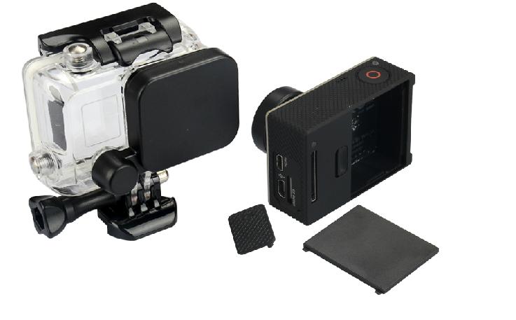 GoPro4 nắp bên Hero3 + 3 ống kính phổ quát vỏ chống nước ống kính nắp pin phụ kiện máy ảnh thể thao