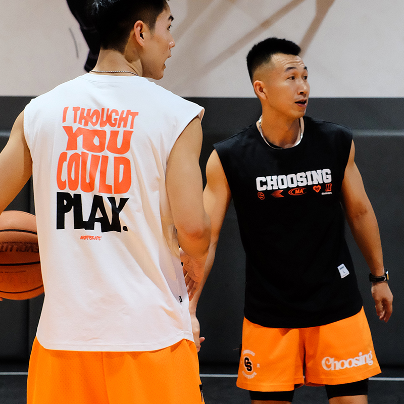 Masterape Co-Branded Choosing Basic Sports Fitness Quick-Drying Sand Cotton and Linen Vest