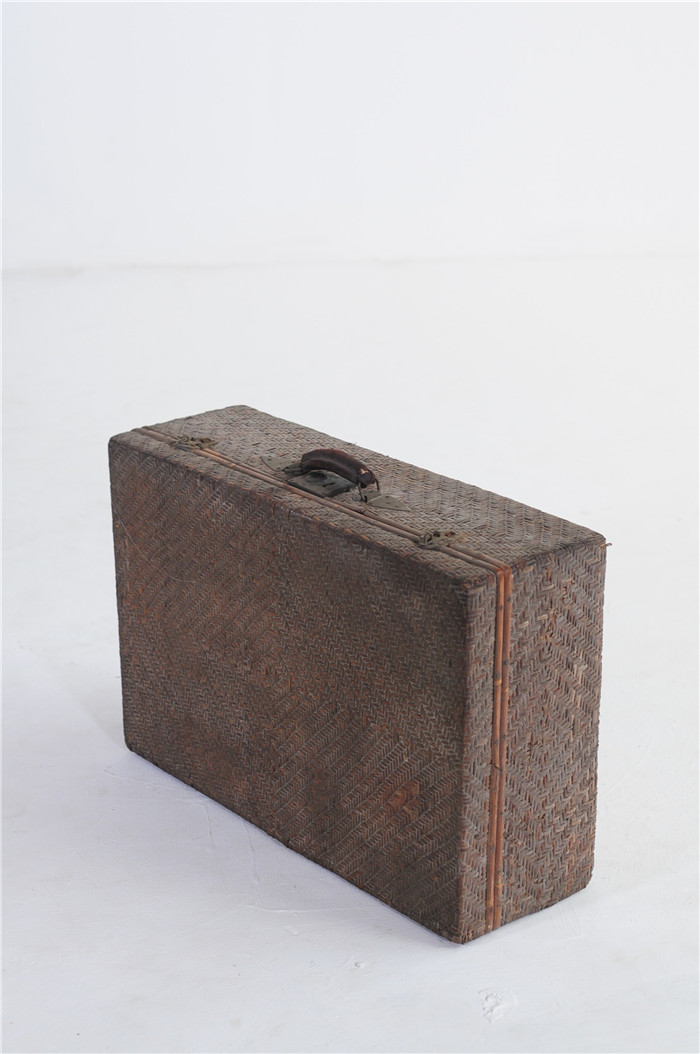 Cũ Thượng Hải cũ mây vali wicker mây hộp cũ đối tượng hoài cổ Trung Quốc phim đạo cụ chụp - Cái hộp hộp gỗ thông