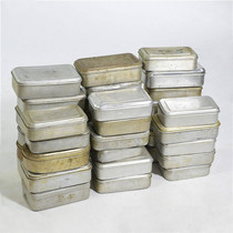 Cultural Revolution old objects 70s and 80s aluminum lunch box silver canteen box old Shanghai aluminum lunch box decoration TV series