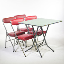 Complete set of old-fashioned folding chairs folding tables Shanghai spring cushions mahjong flags leisure scenes photography nostalgia