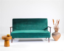 Old Shanghai nostalgia ancient sofa chair three-person armchair art design Japanese simple retro living room