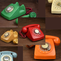 Old objects from the 1980s vintage telephones landlines accessories home desktop decorations photo props