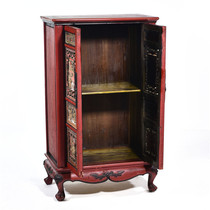 Qing Dynasty old carved small cabinet wine cabinet standing cabinet living room entrance shoe cabinet partition bedroom wardrobe furnishings Chinese classical style
