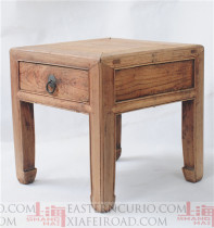 Ming style classical beech wood square stool pair furniture old Shanghai Shanghai style classic nostalgic old objects