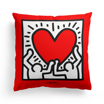 Keith Haring black and white office home living room apartment sofa cushion core removable and washable