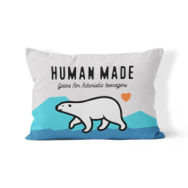 HUMAN MADE Rectangular Polar Bear Cushion Sofa Long Pillow Living Room Bedroom Bedside Backrest Lumbar Pillow Customized