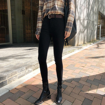 Xiaomi Bear Black Jeans Woman High Waist 2022 Autumn Fit New Korean Version slim fit 90% Little foot pencil pants