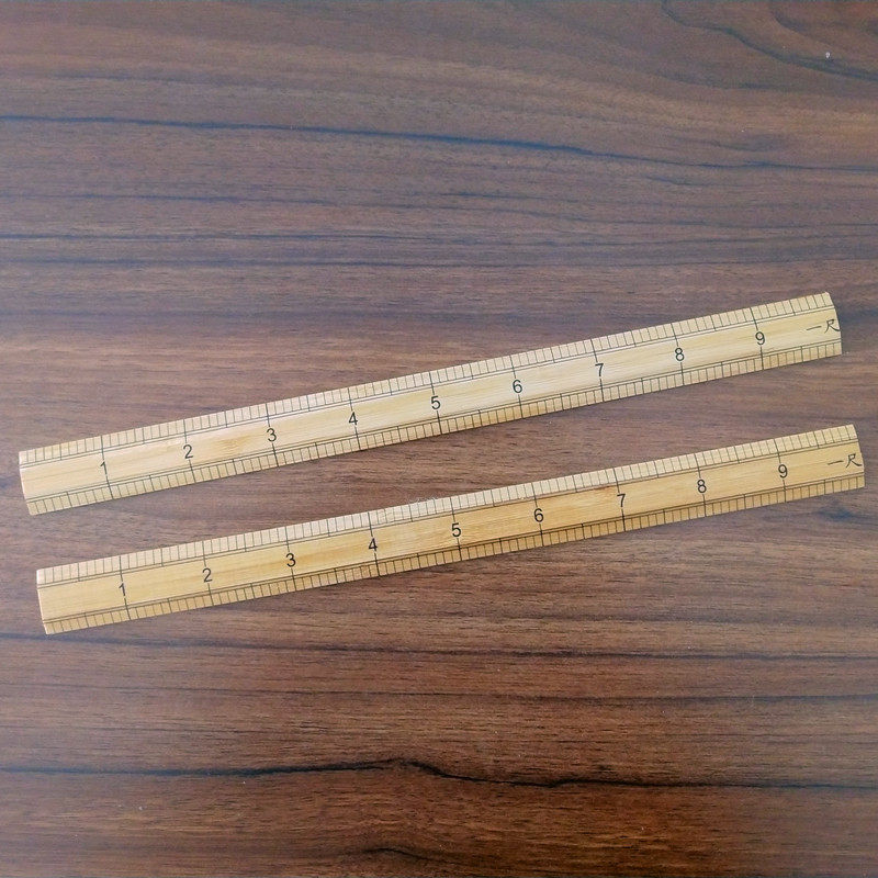 Bamboo ruler Wood ruler Long clothing cutting measurement ruler City ruler cm inch double-sided scale ruler Bamboo and wood thickening ruler