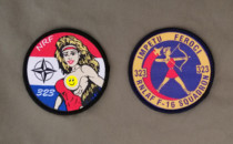 Dutch Air Force 323 Test Squadron Hunting Goddess Velcro Medal Set of 2 models with diameter 8cm
