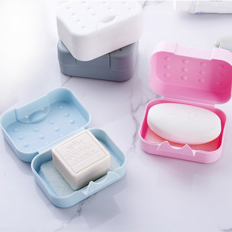 Clear Barn Creative Plastic Catch Handmade Travel Soap Case Mini Portable with lid Seal Soap Box Tourist Items