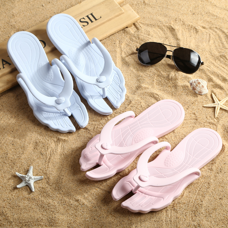 Summer travel Beach slippers Portable bathroom Shower slippers Folding removable flip-flops for men and women couples cool slippers