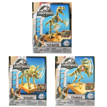 Childrens simulation Jurassic world dinosaur skeleton fossil bone assembly model puzzle hands-on boy toy