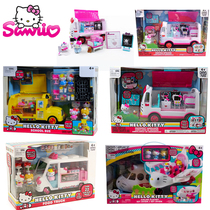 Hello Kitty Hello Kitty rescue combination set big plane dining bus school bus Doll Girl house toy