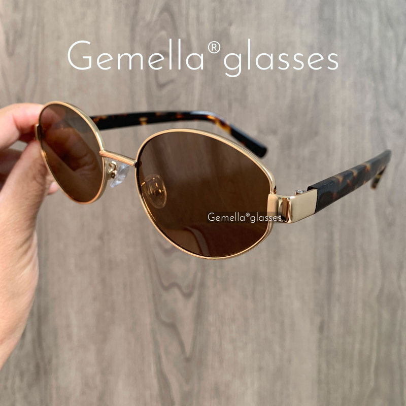 Nylon High-Quality Retro Fashion Acetate Oval Tortoiseshell Cat-Eye Sunglasses, High-Value and High-End Sunglasses for Women
