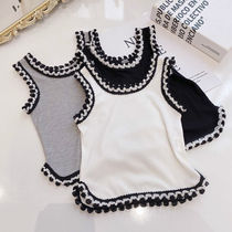 Girls vest summer 2022 new Korean version of the childrens sleeveless all-match top girls Western-style suspenders middle-aged children