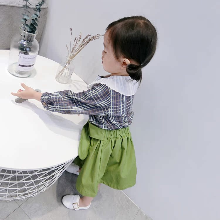 Váy cho bé 2018 Xuân mới Hàn Quốc Váy thêu Váy bé gái Nút thời trang shop quần áo cho bé