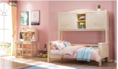 Шкаф кровать 松堡王国dc509原木色书架功能床