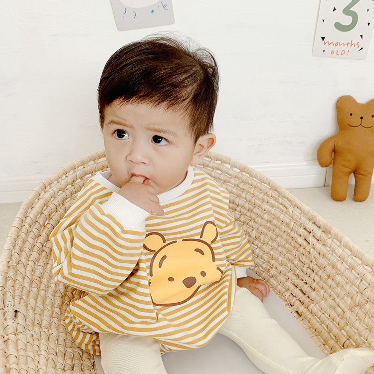 Dadang Xiaoding ins net red baby crawling clothes autumn clothes Korean