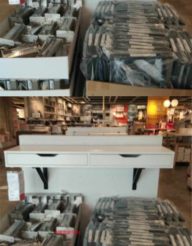 IKEA trong nước mua bàn trang điểm Ekebiales với ngăn kéo kệ lưu trữ giá lưu trữ giá treo tường - Bàn bàn học cho bé trai