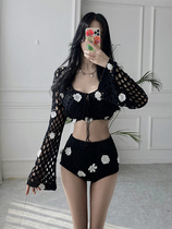 Dudu point Han Shang Korea ins sexy knitted bikini swimsuit 2021 new belly thin hot spring swimsuit women