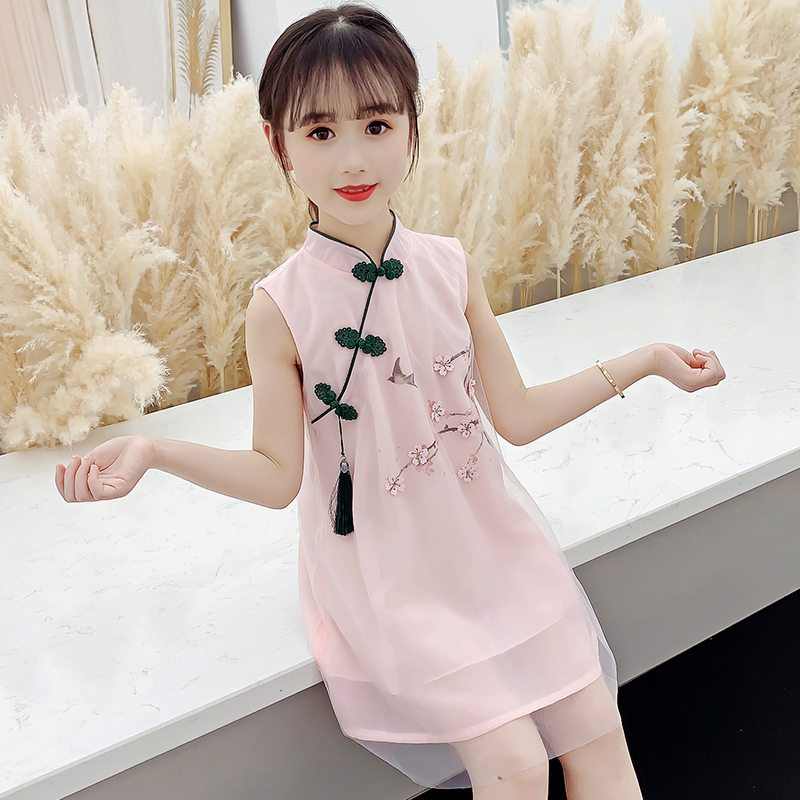 váy mùa xuân của Trung Quốc Girls và mùa thu trẻ em lớn Tang chiếc váy mùa hè váy Trung Quốc gió váy cổ siêu cổ tích cô gái váy trẻ em.